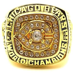 SUPERBOWL XX 1985 WALTER PAYTON CHICAGO BEARS CHAMPIONSHIP MVP GOLD RING SIZE 11
